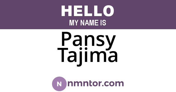 Pansy Tajima