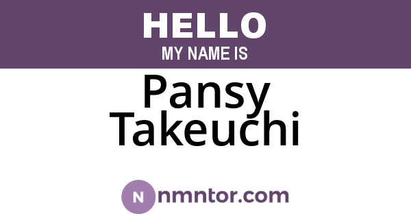 Pansy Takeuchi