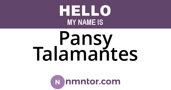 Pansy Talamantes