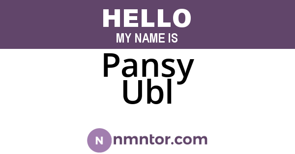 Pansy Ubl