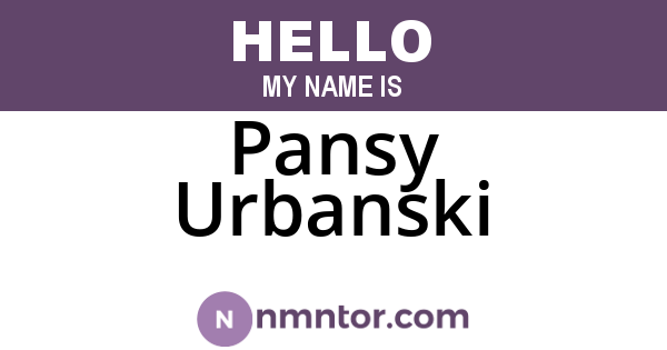 Pansy Urbanski