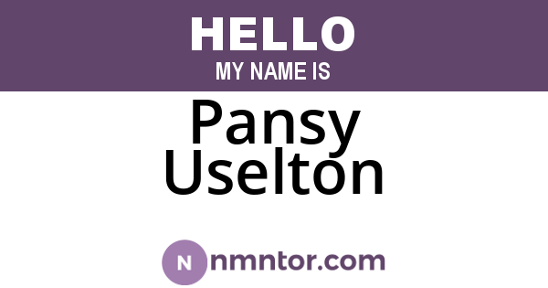 Pansy Uselton