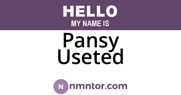 Pansy Useted