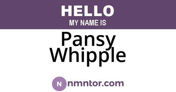Pansy Whipple