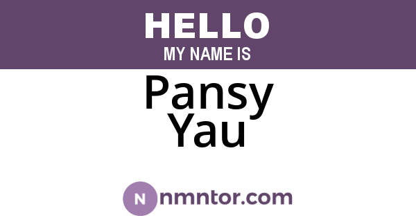Pansy Yau