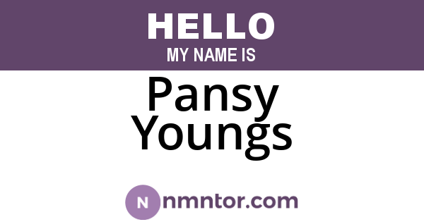 Pansy Youngs