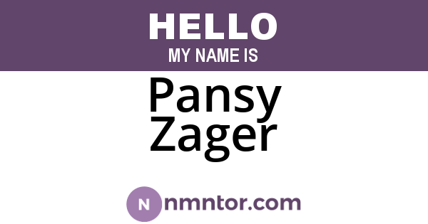 Pansy Zager