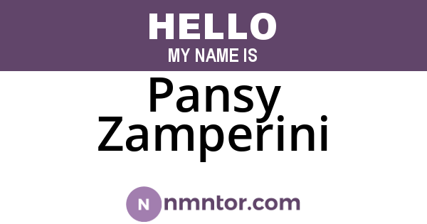 Pansy Zamperini