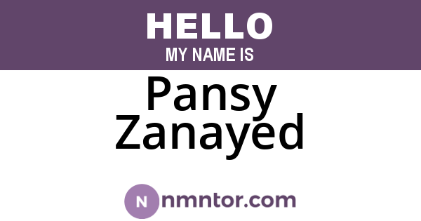 Pansy Zanayed