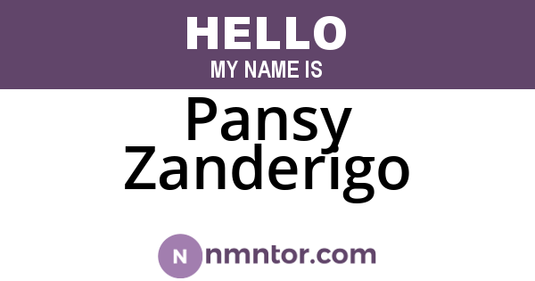 Pansy Zanderigo