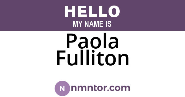 Paola Fulliton