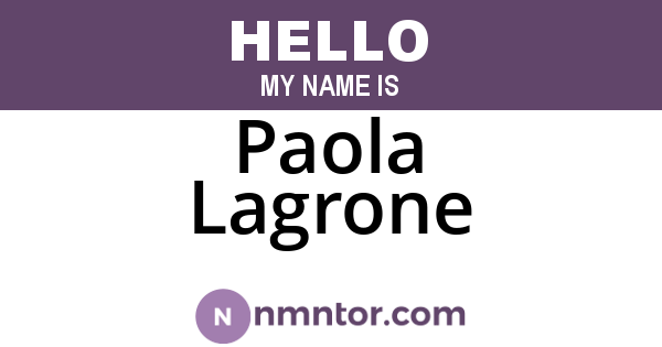 Paola Lagrone