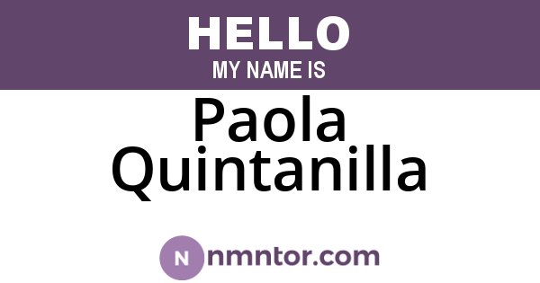 Paola Quintanilla