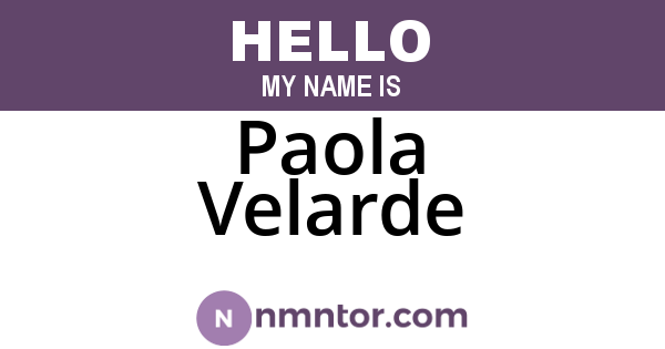 Paola Velarde