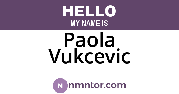 Paola Vukcevic