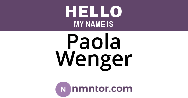 Paola Wenger