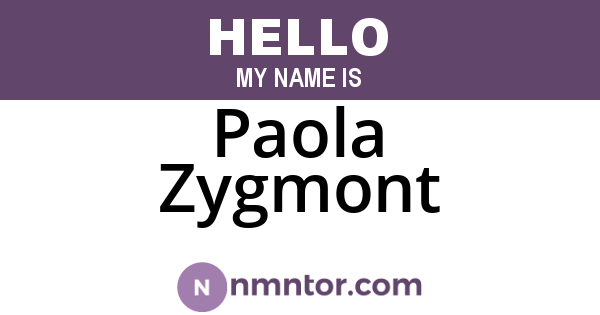Paola Zygmont