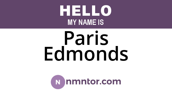 Paris Edmonds