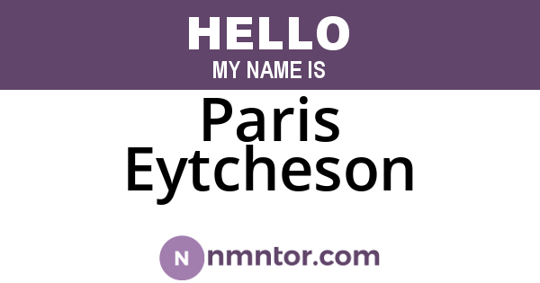 Paris Eytcheson