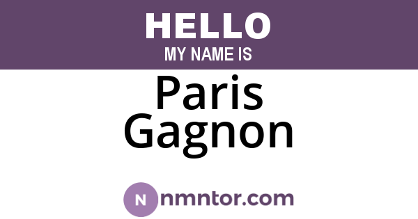 Paris Gagnon