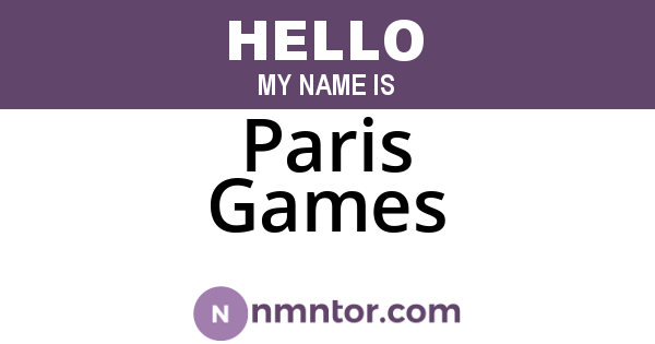Paris Games