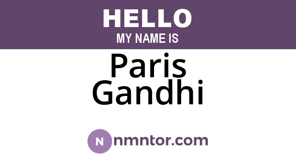 Paris Gandhi