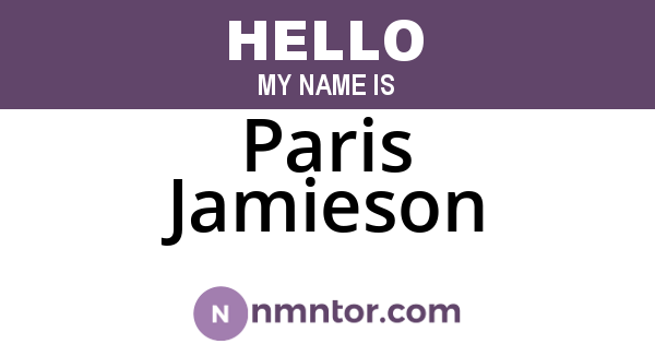 Paris Jamieson