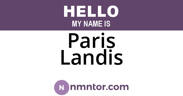 Paris Landis