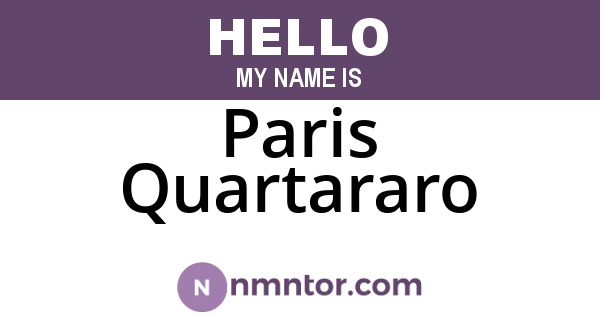 Paris Quartararo