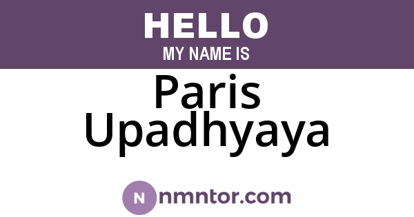 Paris Upadhyaya