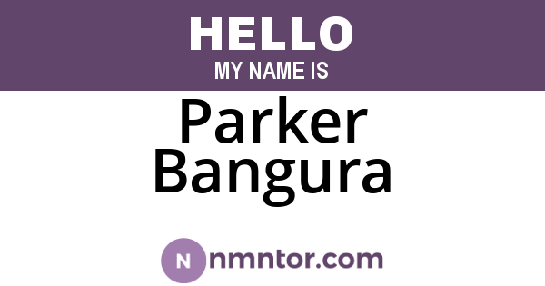 Parker Bangura