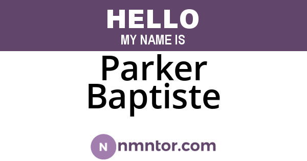 Parker Baptiste