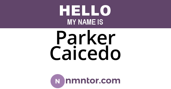 Parker Caicedo