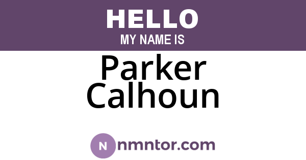 Parker Calhoun