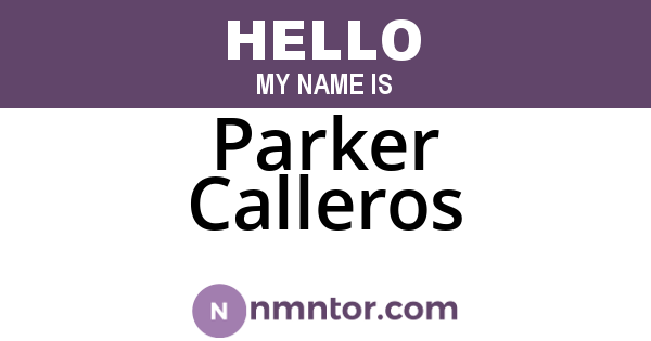 Parker Calleros