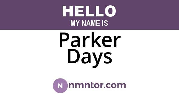 Parker Days