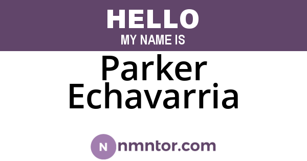 Parker Echavarria