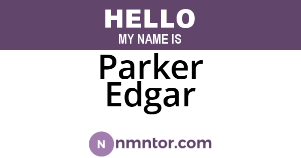 Parker Edgar