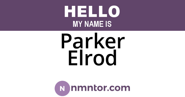 Parker Elrod