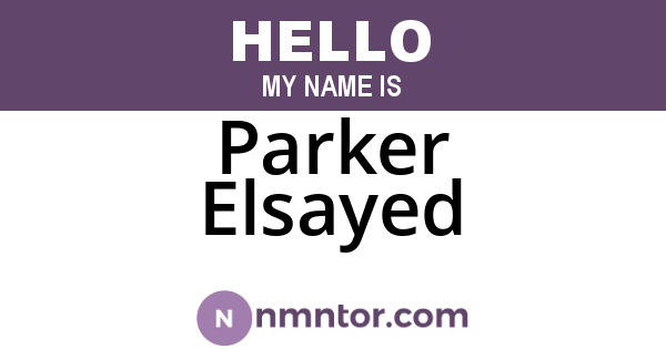 Parker Elsayed