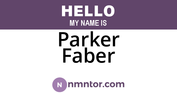Parker Faber