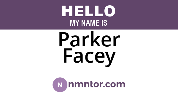 Parker Facey