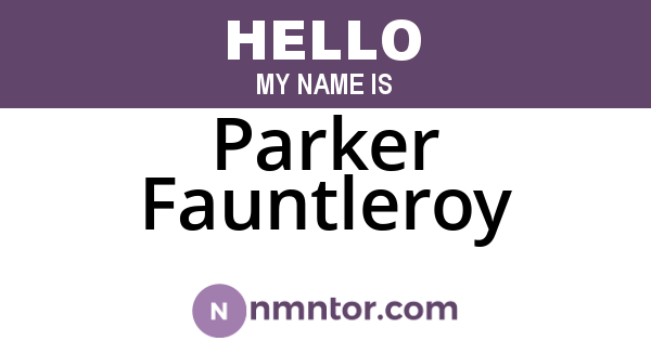 Parker Fauntleroy