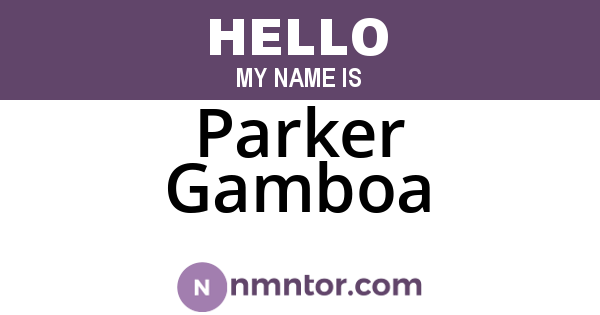 Parker Gamboa
