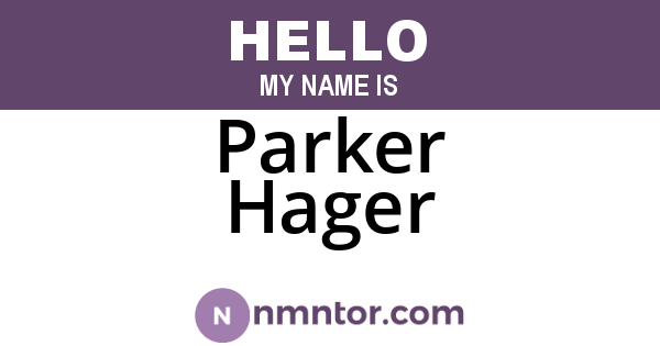 Parker Hager