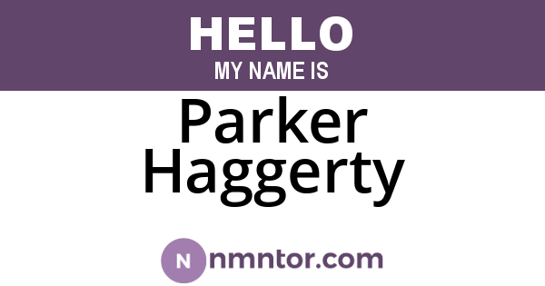 Parker Haggerty