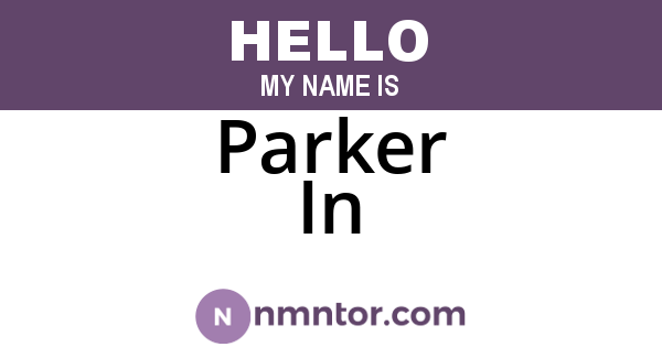 Parker In