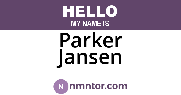 Parker Jansen