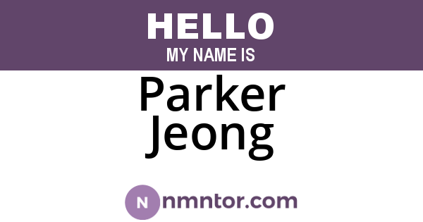 Parker Jeong