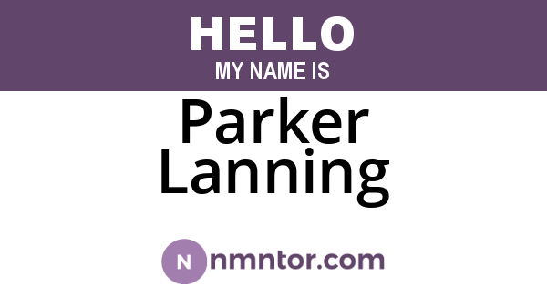 Parker Lanning